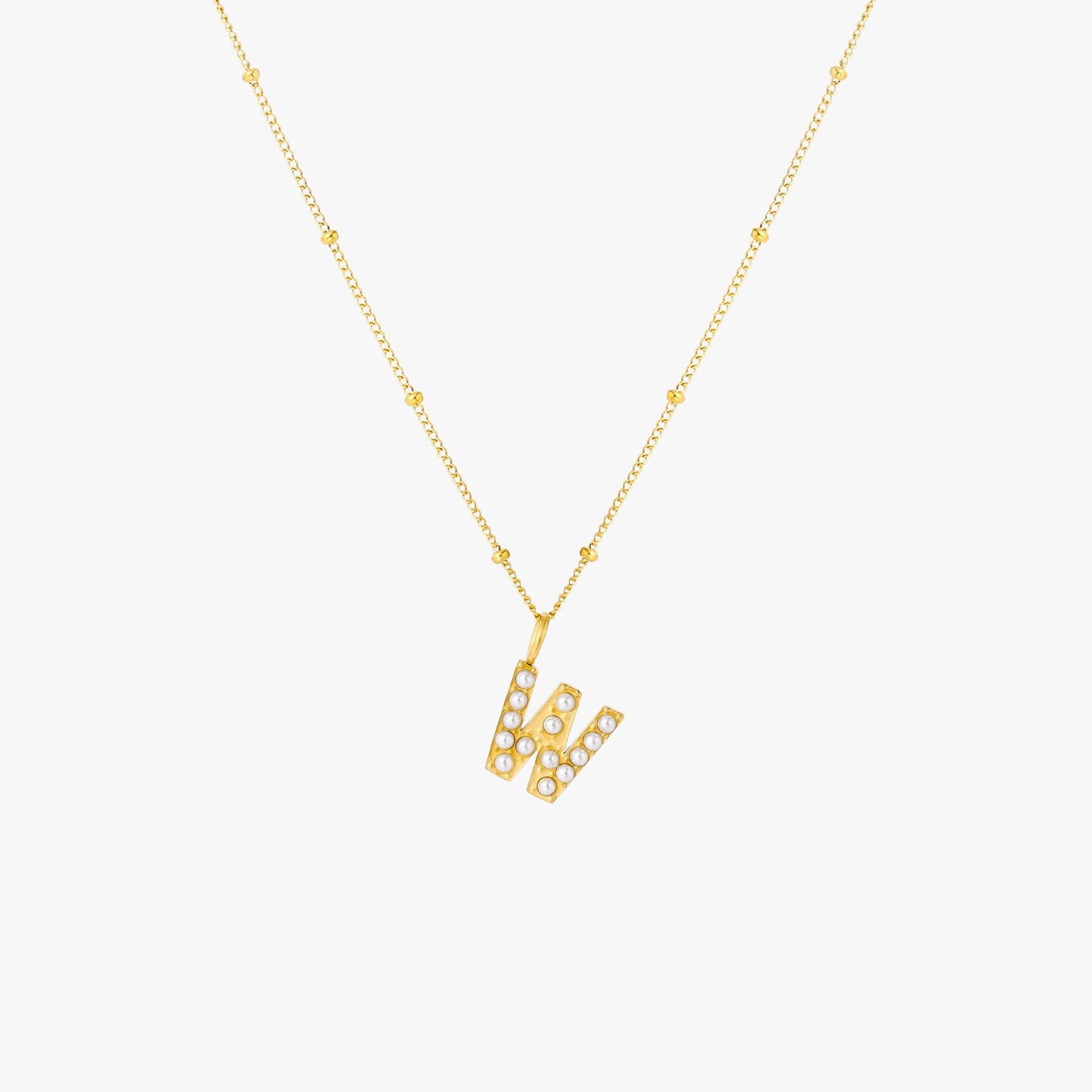 Pearl Initial Necklace